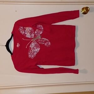 GUC - Circo Sequin Butterfly Red Shirt - Size XL (14-16)